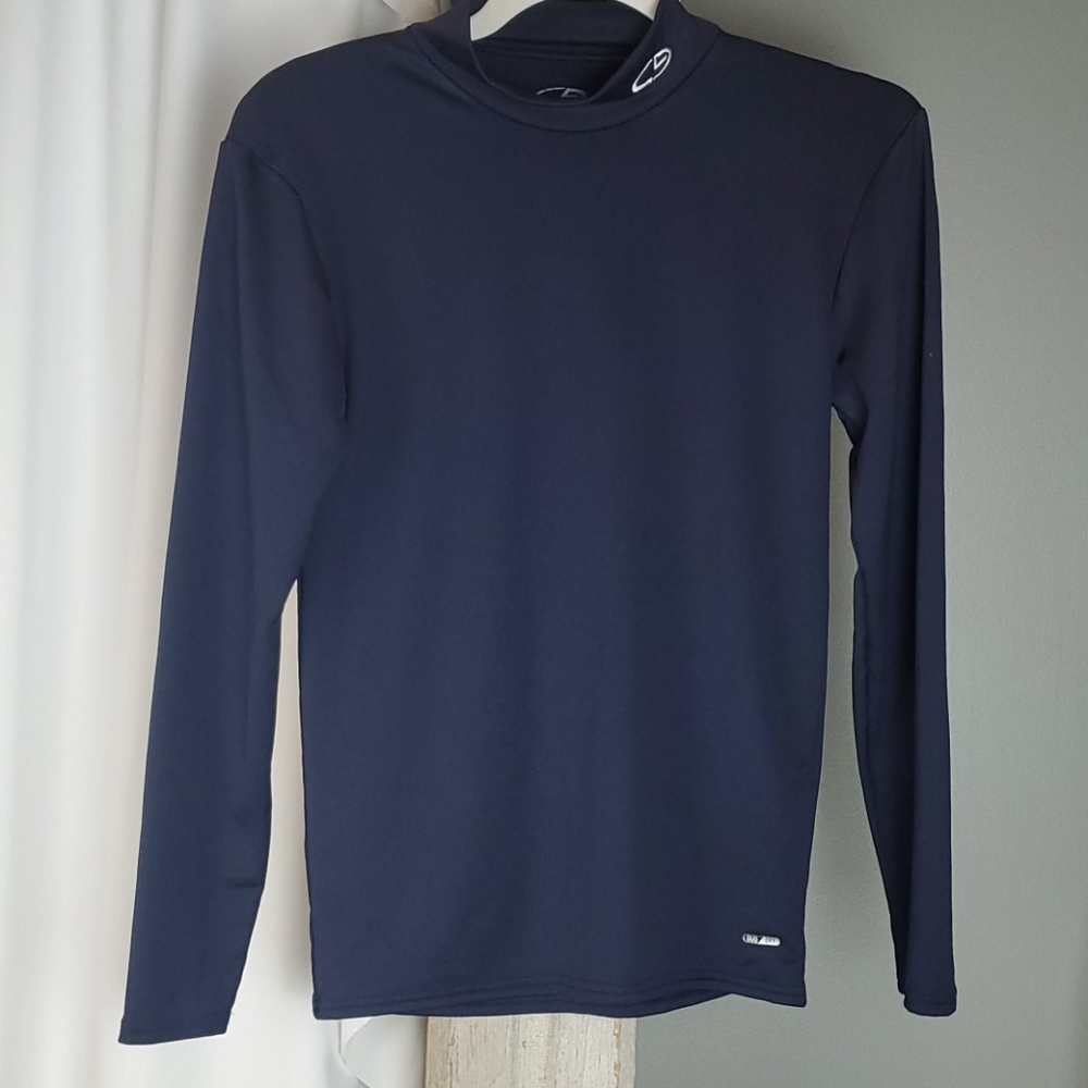 Men's athletic Champion Duo Dry long sleeve navy  shirt size small